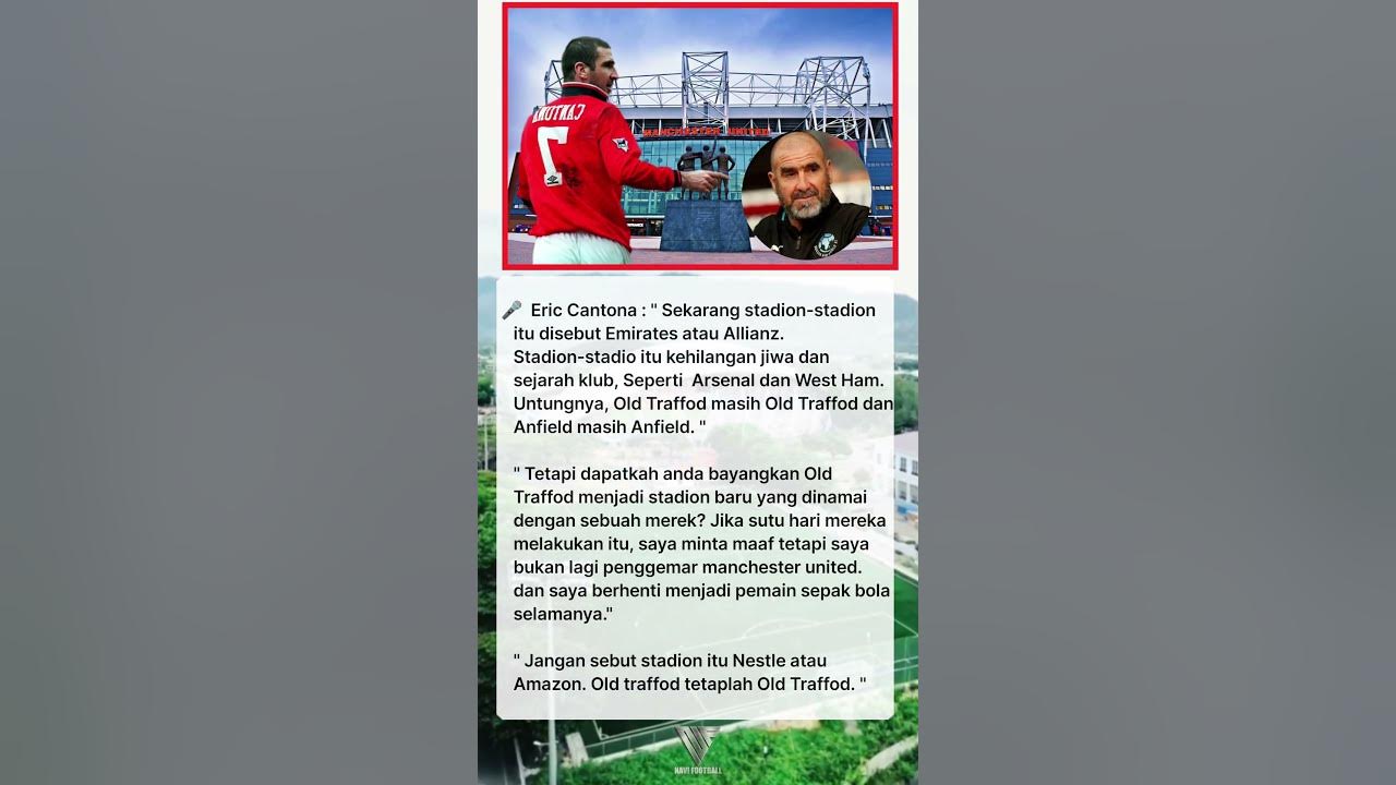 Eric Cantona : Saya berhenti menjadi penggemar manchester ynited jika .... #shorts #football Eric Cantona : Saya berhenti menjadi penggemar manchester ynited jika .... #shorts #football