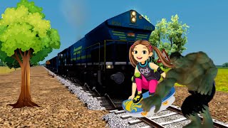 Baby Crying On Train Track Alone And Hulk Try To Stop The Train