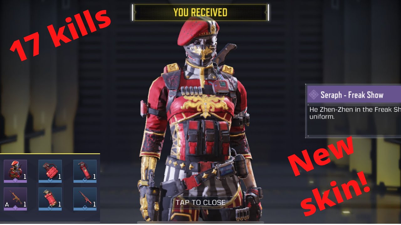 New Seraph-Freak show skin gameplay | Call of duty mobile