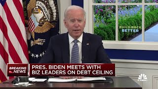President Joe Biden addresses the debt ceiling