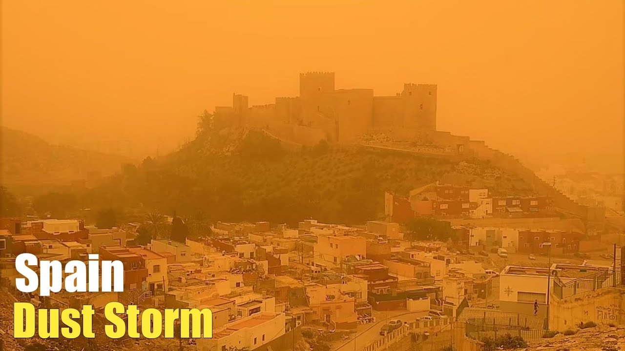Sandstorm colors Spain skies with Eerie Sahara Dust in UK