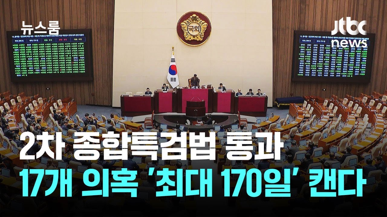 2차 종합특검법 통과…17개 의혹 '최대 170일' 캔다 / JTBC 뉴스룸
