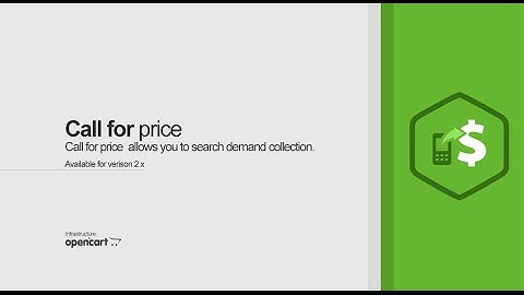 Call For Price - OpenCart Extension (Promotion)