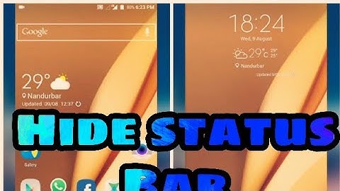 How to Hide status bar in android 7.0 nought