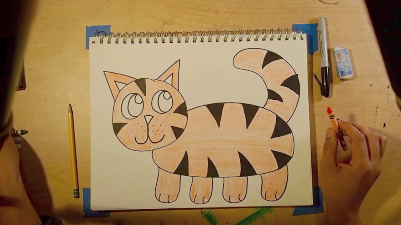 How to Draw a Tiger Cub - YouTube