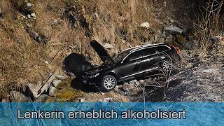 🚒 🚓Fahrzeugabsturz unter mittelstarken Alkoholeinfluss - Gerlos 🚑