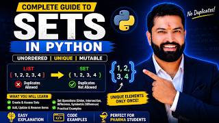 Python Sets Explained in One Video | Set Methods, Operations & Venn Diagram