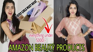 ♡AMAZON HAUL♡: BEAUTY PRODUCTS  WHICH EVERY GIRL SHOULD HAVE || UNDER 500 rupees