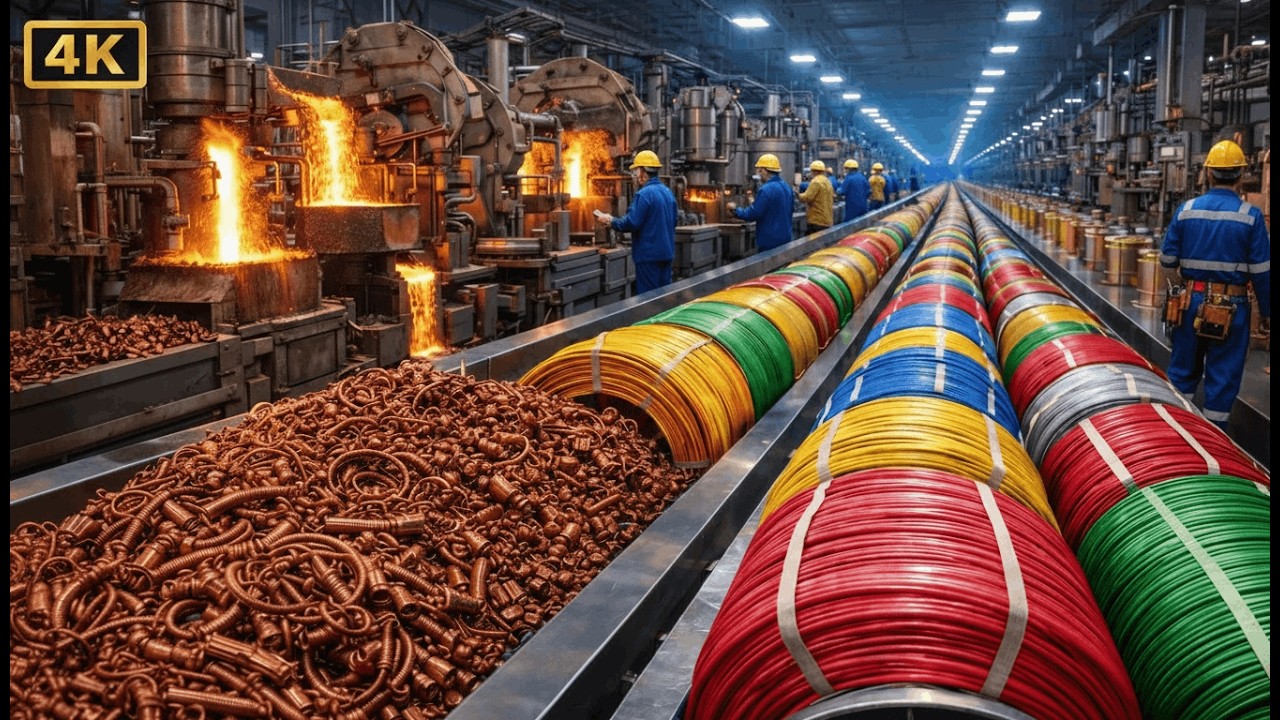 How Scrap Copper Is Recycled Into New Wires | Full Industrial Process