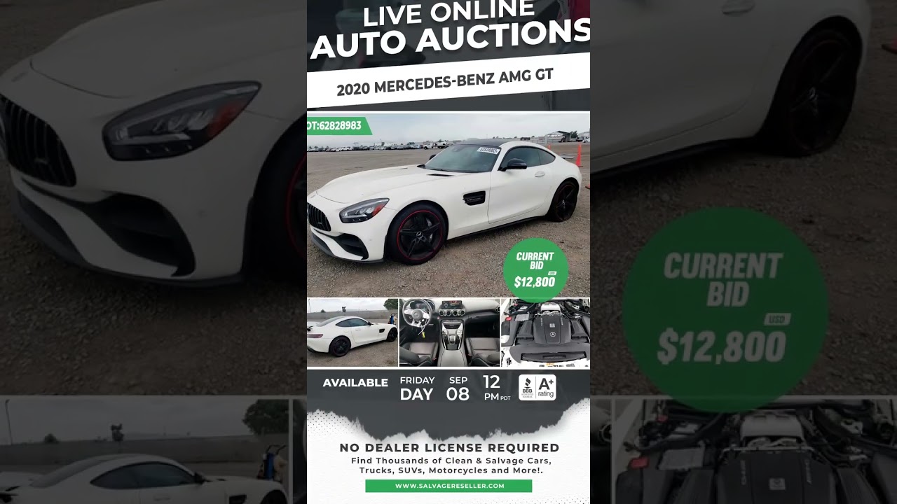 Live Online Auto Auctions! (2020 Mercedes-Benz AMG GT)