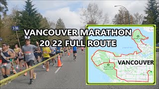 Vancouver Marathon 2022  Full Route Course in 14 minutes