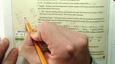 Two Sample T-Interval Example including Calculator Shortcut