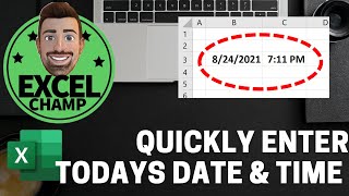 Quickly Enter Todays Date and Time in Microsoft Excel (2 Minute Tutorial) 💻