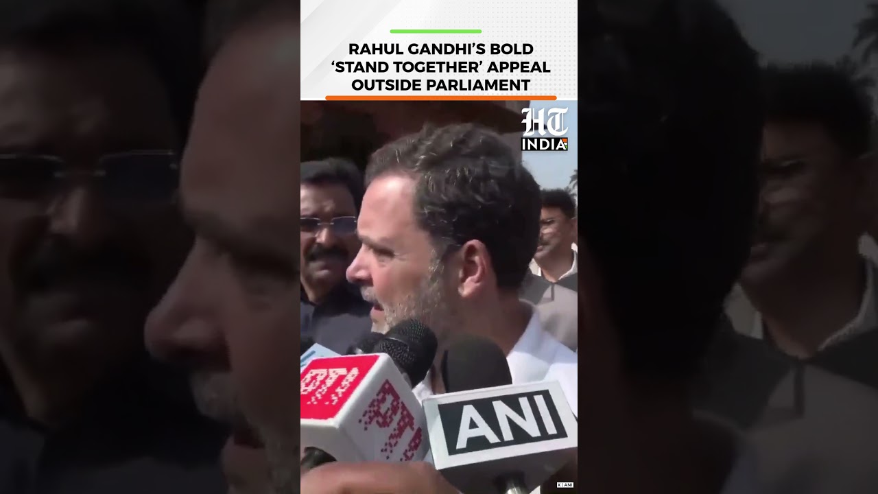 Rare Parliament Moment: Rahul Gandhi Reaches Out To BJP Ministers Outside Parliament | HT India
