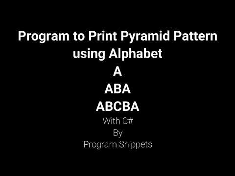 Program to print pyramid using alphabet with C#