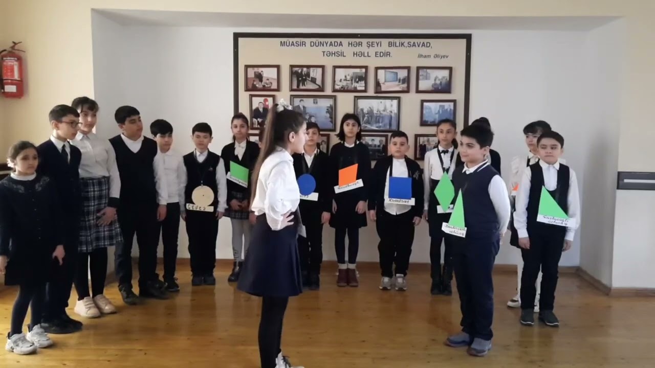 96 nömrəli tam orta məktəb 5 “A” sinfi. Riyazi təqdimat. “Fiqurların söhbəti”