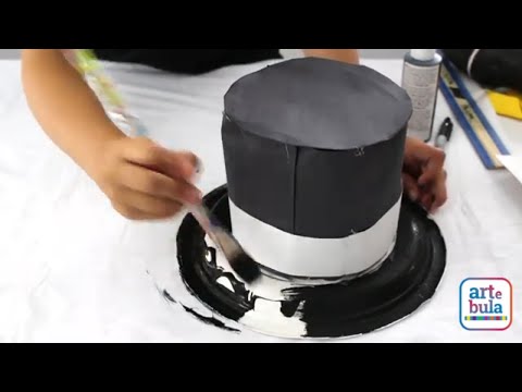 How to make an easy magician hat for kids - step by step