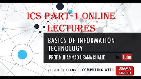 Pointing Devices | Lecture # 6 | Basics of Information Technology