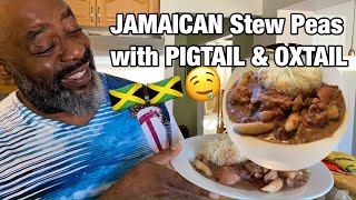 How to make Jamaican STEW PEAS with PIGTAIL and OXTAIL!