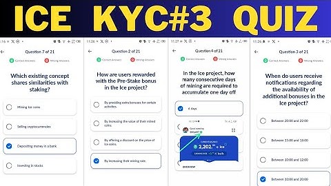 Ice Quiz All Answers Account verified Ice KYC step 3 All Correct Answers