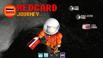 RED CARD, ISS ORB, Callisto ORB, and CAKE in Space Simulator on Roblox