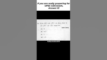 UPSC CDS 2 2025 Exam Maths PYQ 🔥