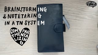 Brainstorming & Notetaking in a TN system | Standard Traveler’s Notebook | Bullet Journaling