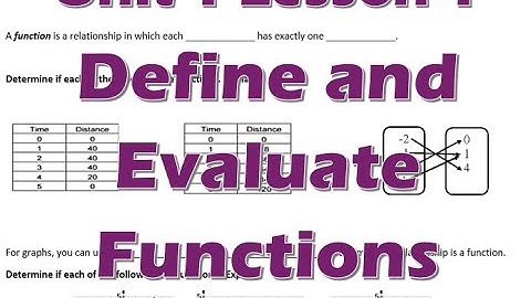 Define and Evaluate Functions