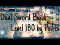 Toram online  dual sword build cap 180