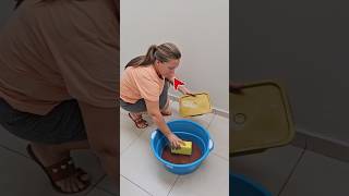 Girl Transforms Wall into Brick Design Using Simple DIY Trick #shortvideo