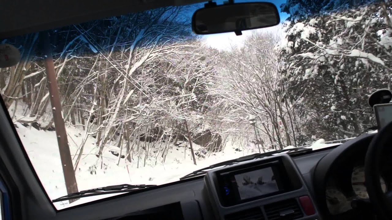 日塩もみじライン ハンタマまでの雪道 Youtube