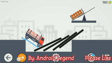 Brain It On : The Wood Trucks Level 1-15 Brain physic level 1-15 Android Solution