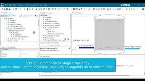 Stages support for Lagrangian components in STAR-CCM+