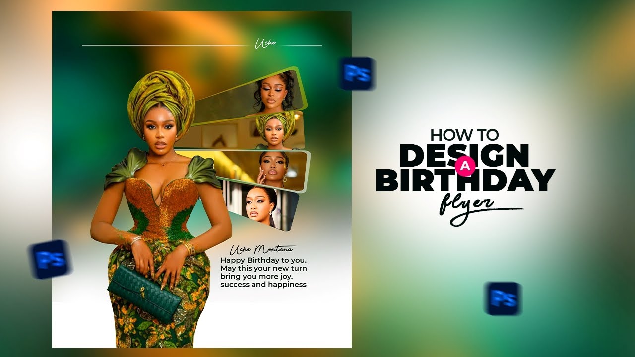 Stunning Birthday Flyer Design in Photoshop Tutorial 
