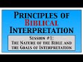 Principles Of Biblical Interpretation Part 1 Of 6 Principles Of Biblical Interpretation Part 1 Of 6