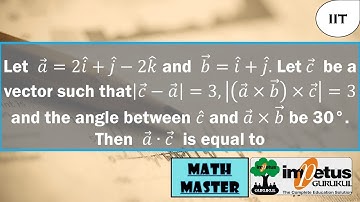 Let a ⃗=2i ̂+j ̂-2k ̂ and b ⃗=i ̂+j ̂. Let c ⃗ be a vector such that |c ⃗-a ⃗ |=3,|(a ⃗×b ⃗ )×c ⃗ |=