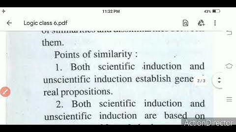 Class 12 Logic and Philosophy (Relation between Scientific and Unscientific Induction)
