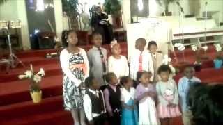 Kids Choir ministered at The Church Of Divine Guidance Easter 2013