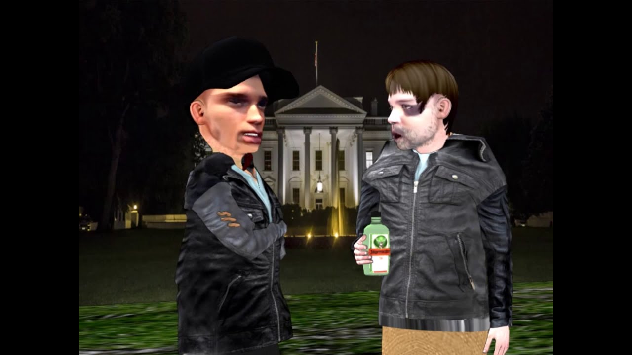 Chicken Andy and Loulz meet Lunas Dog in DC