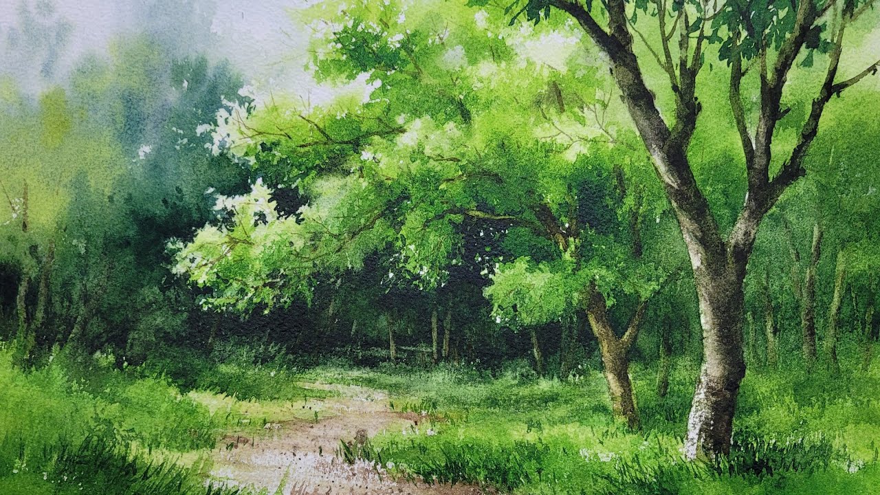 푸른 5월(5월의 공원길-2)/ Green May [풍경 수채화/Landscape Watercolor]