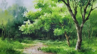 푸른 5월(5월의 공원길-2)/ Green May [풍경 수채화/Landscape Watercolor]