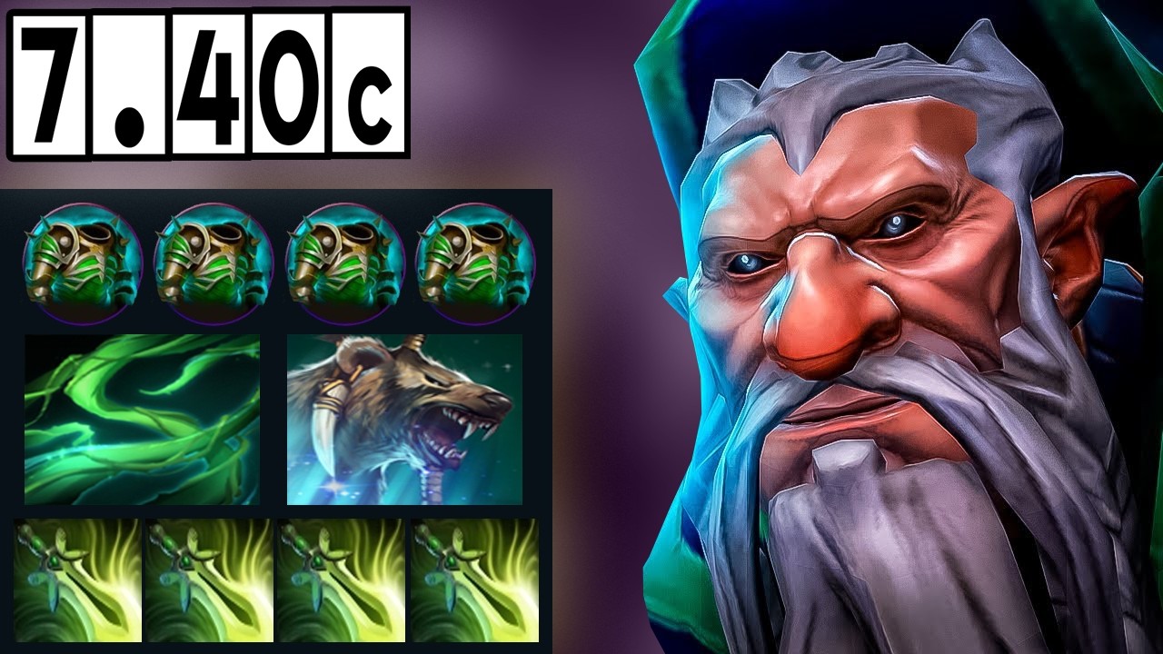 Lone Druid - Mid Lane Vs. BATRIDER! [Full Match Gameplay Dota 2] 7.40c