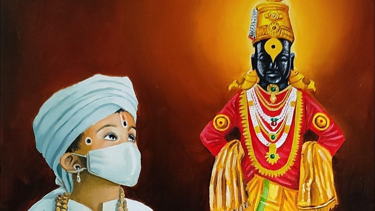 wari painting / mauli mauli / vitthal oil painting / sj arts / oil ...