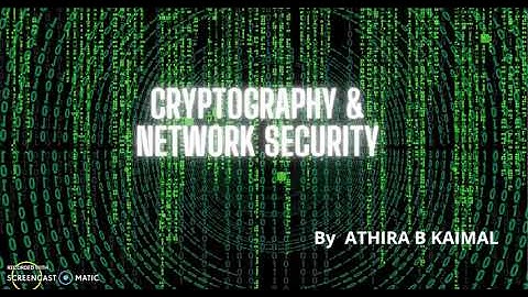 Cryptography & Network Security - Substitution Techniques Part I