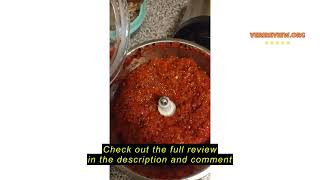 Review TOMBOT IU Meat Grinder Food Processor Chopper Electric Small with Safety Handle, TOMBOT 8-Cup