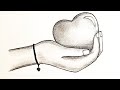 رسم يد و قلب رسم سهل رسم يد خطوة بخطوة للمبتدئين رسومات How To Draw Hand With Heart رسم 
