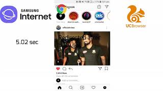 This speed test might be the solution to what browsers you are using on your samsung phone? screenshot 5