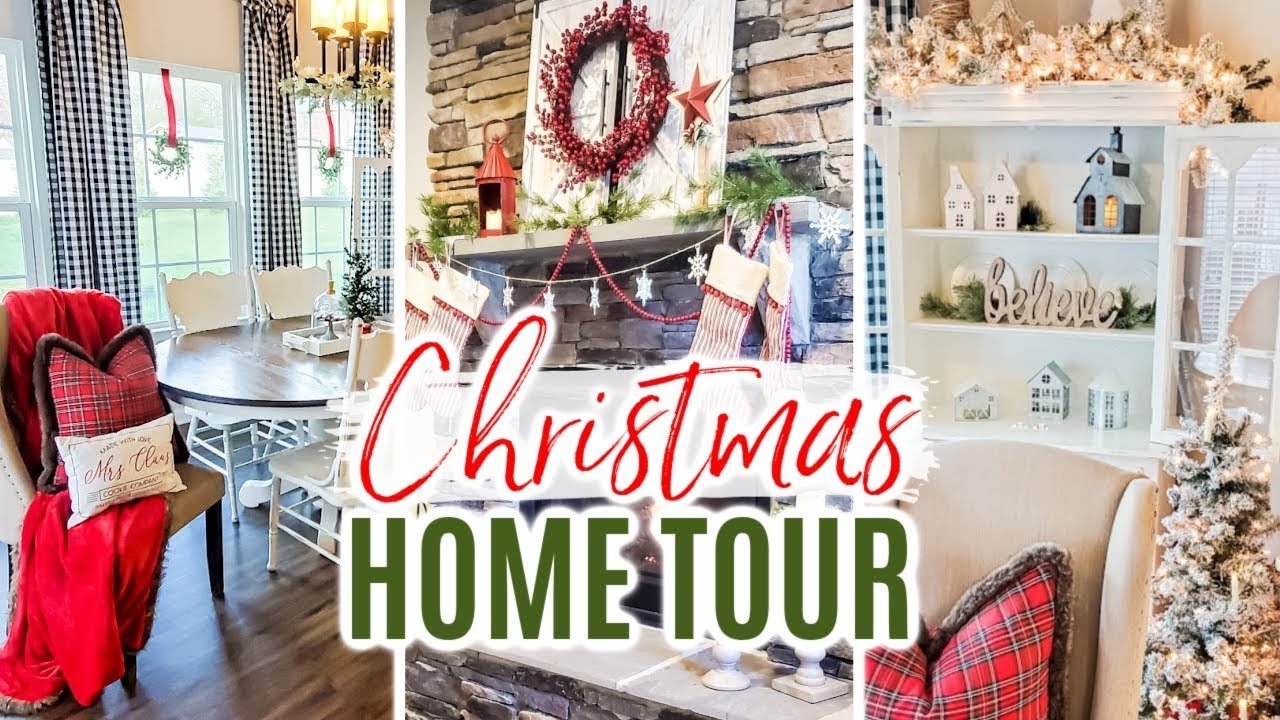 GORGEOUS & FESTIVE CHRISTMAS HOME TOUR! | Entire House!! - YouTube
