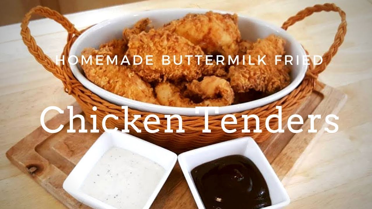 Homemade Buttermilk Fried Chicken Tenders YouTube