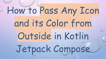 How to Pass Any Icon and its Color from Outside in Kotlin Jetpack Compose
